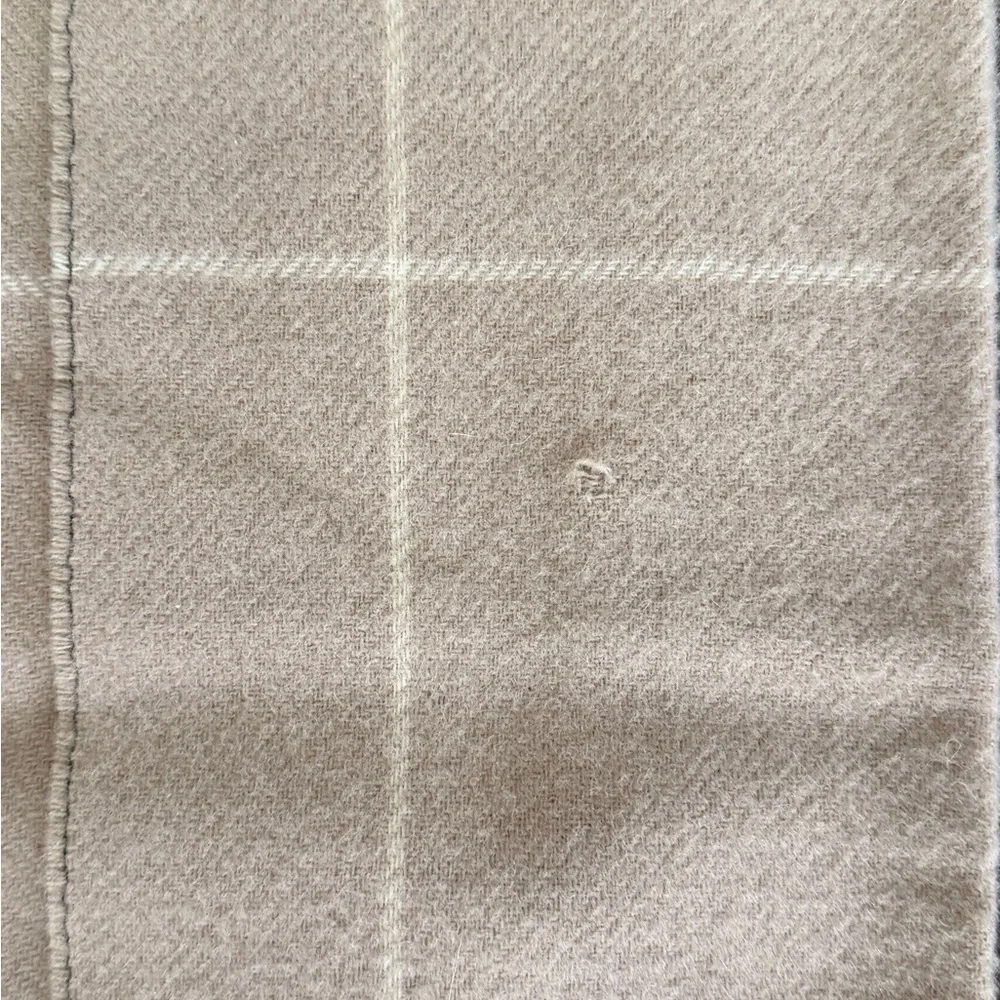 Dior Beige Checkered Wool Scarf